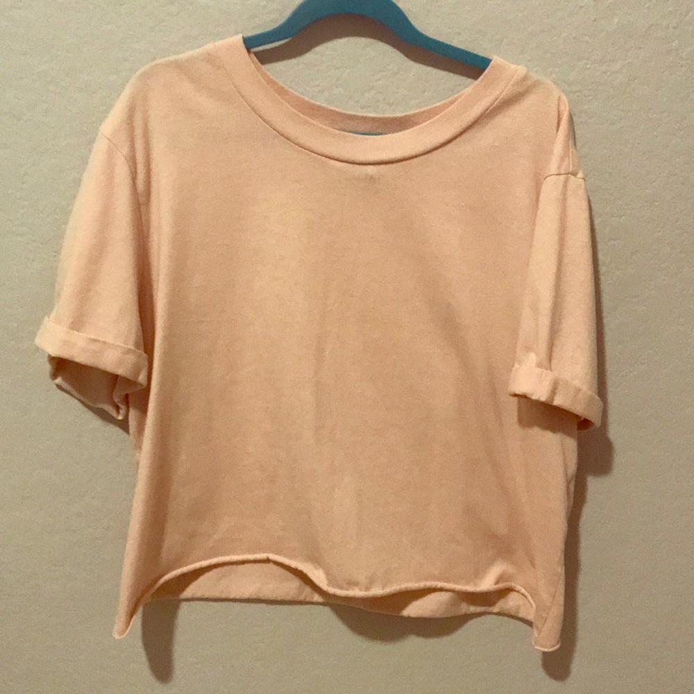 Pink cropped top